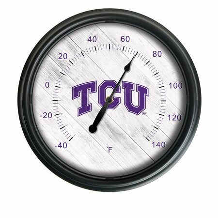HOLLAND BAR STOOL CO Texas Christian University Indoor/Outdoor LED Thermometer ODThrm14BK-08TexChr